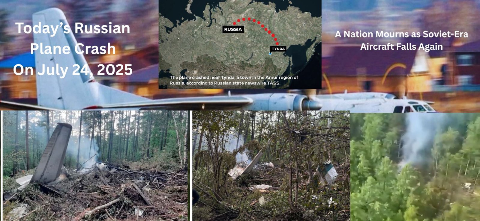“Today’s Russian Plane Crash: A Nation Mourns as Soviet-Era Aircraft Falls Again”