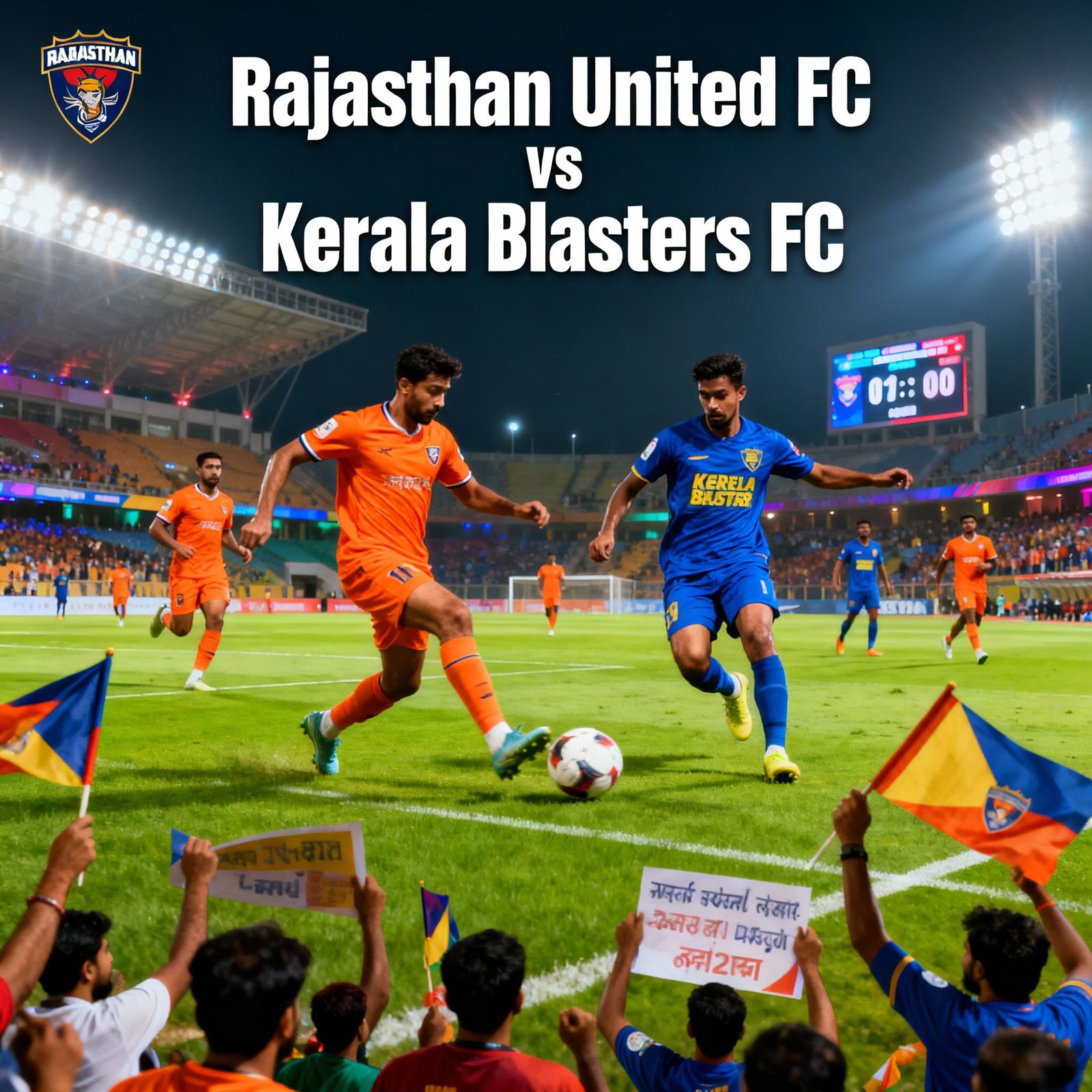 Clash of Ambitions: Rajasthan United FC vs Kerala Blasters FC — A Match to Define Momentum